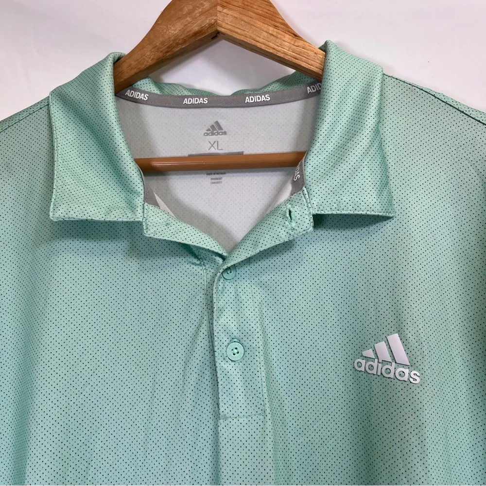 Adidas Shirt Mens XL Green Golf Polo Performance Outdoor‎ Tennis